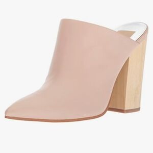 DV by Dolce Vita Pink Mules with Pointed Toe and Wooden Heel